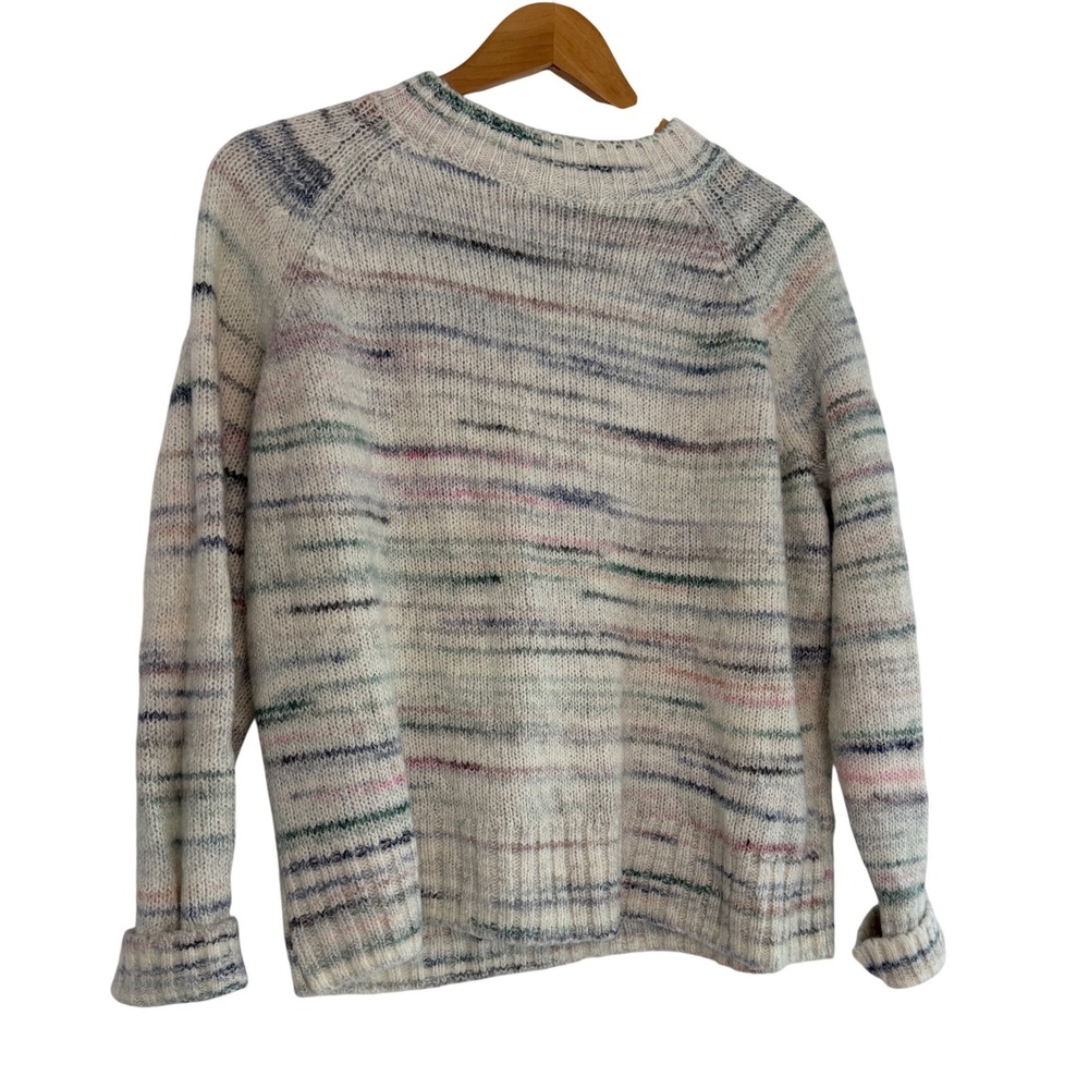 Old Navy Women Multicolor Striped Raglan‎ Sleeve Crewneck Sweater Size M